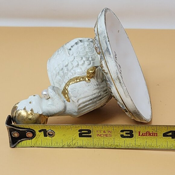 Vintage Napcoware Tuscan Alabastro Mermaid Fish Ceramic Toothpick/Trinket Holder - Picture 10 of 10